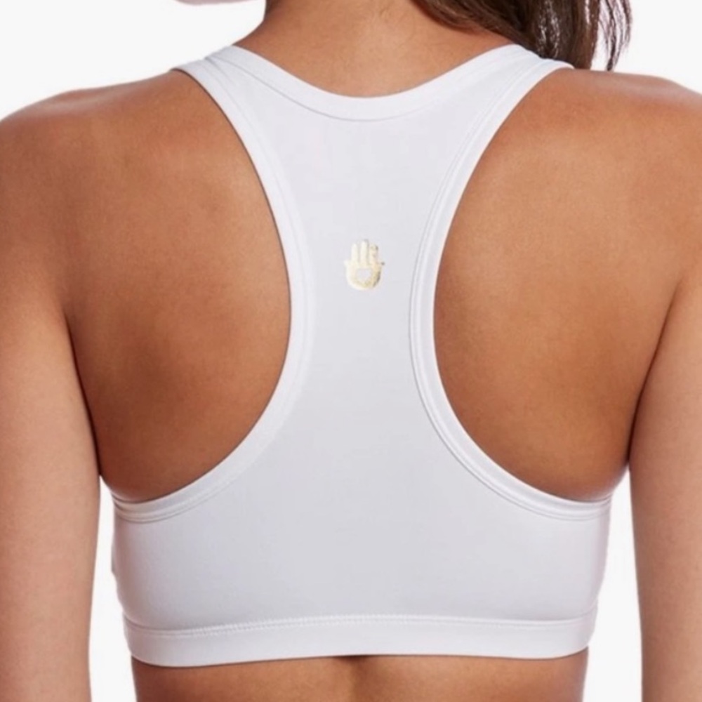 Spiritual Gangster White "Namaste All Day" Sports Bra - Picture 3 of 4